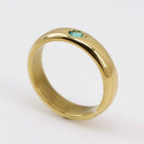 Anillo de Esmeralda en plata 950 con baño oro 24 k - Anillos