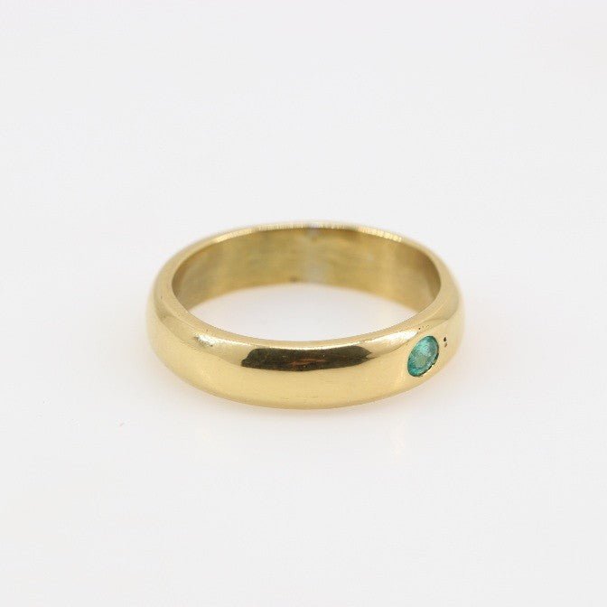 Anillo de Esmeralda en plata 950 con baño oro 24 k - Anillos