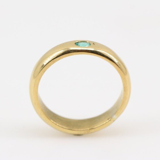 Anillo de Esmeralda en plata 950 con baño oro 24 k - Anillos