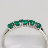 Anillo de Esmeralda Natural Facetada Talla 18 en Plata 950 | Rocas & Cristales - Joyería de autor