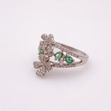 Anillo de Esmeralda y cubic zirconia - Anillos