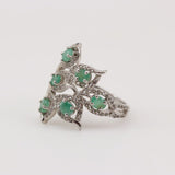 Anillo de esmeralda y cubic zirconia - Anillos
