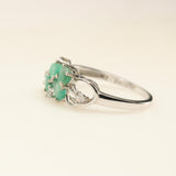 Anillo de esmeralda y cubic zirconia - Anillos