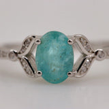 Anillo de esmeralda y cubic zirconia - Anillos