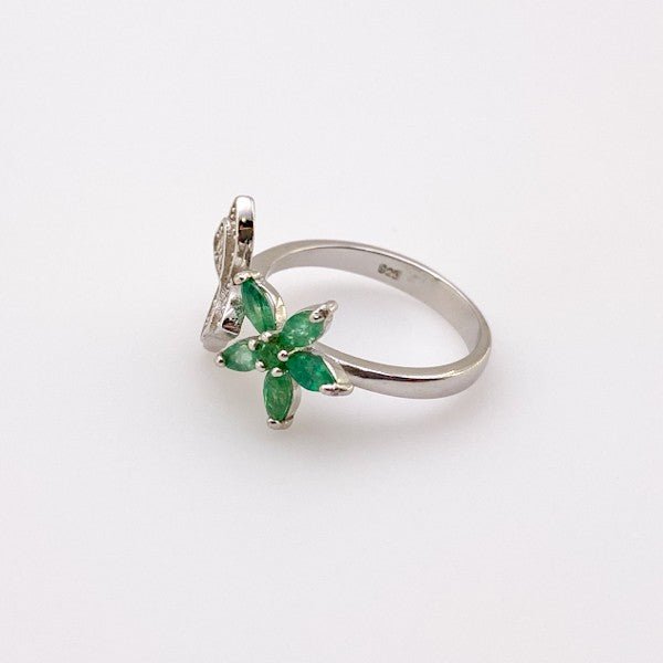 Anillo de esmeralda y cubic zirconia - Anillos