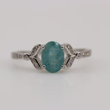 Anillo de esmeralda y cubic zirconia - Anillos