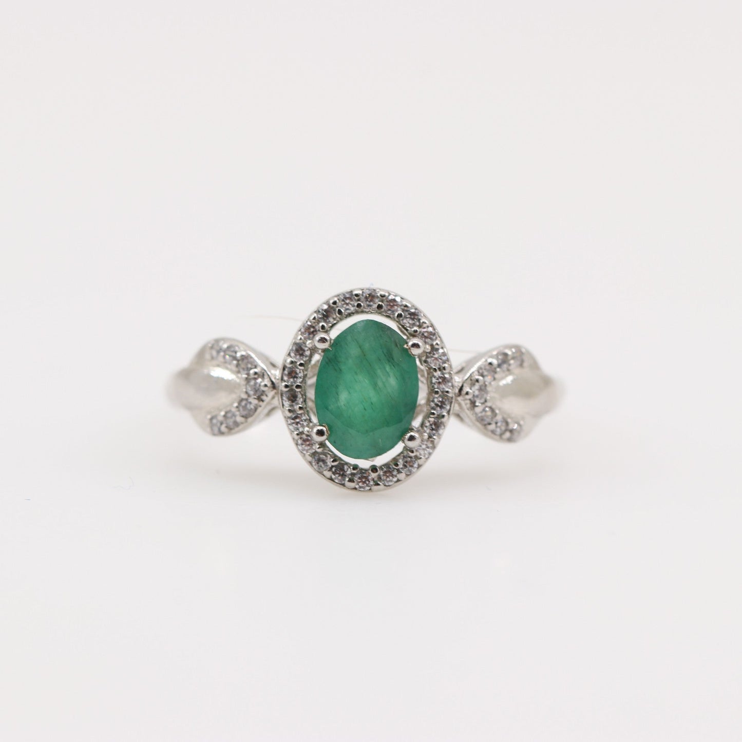 Anillo de esmeralda y cubic zirconia - Anillos
