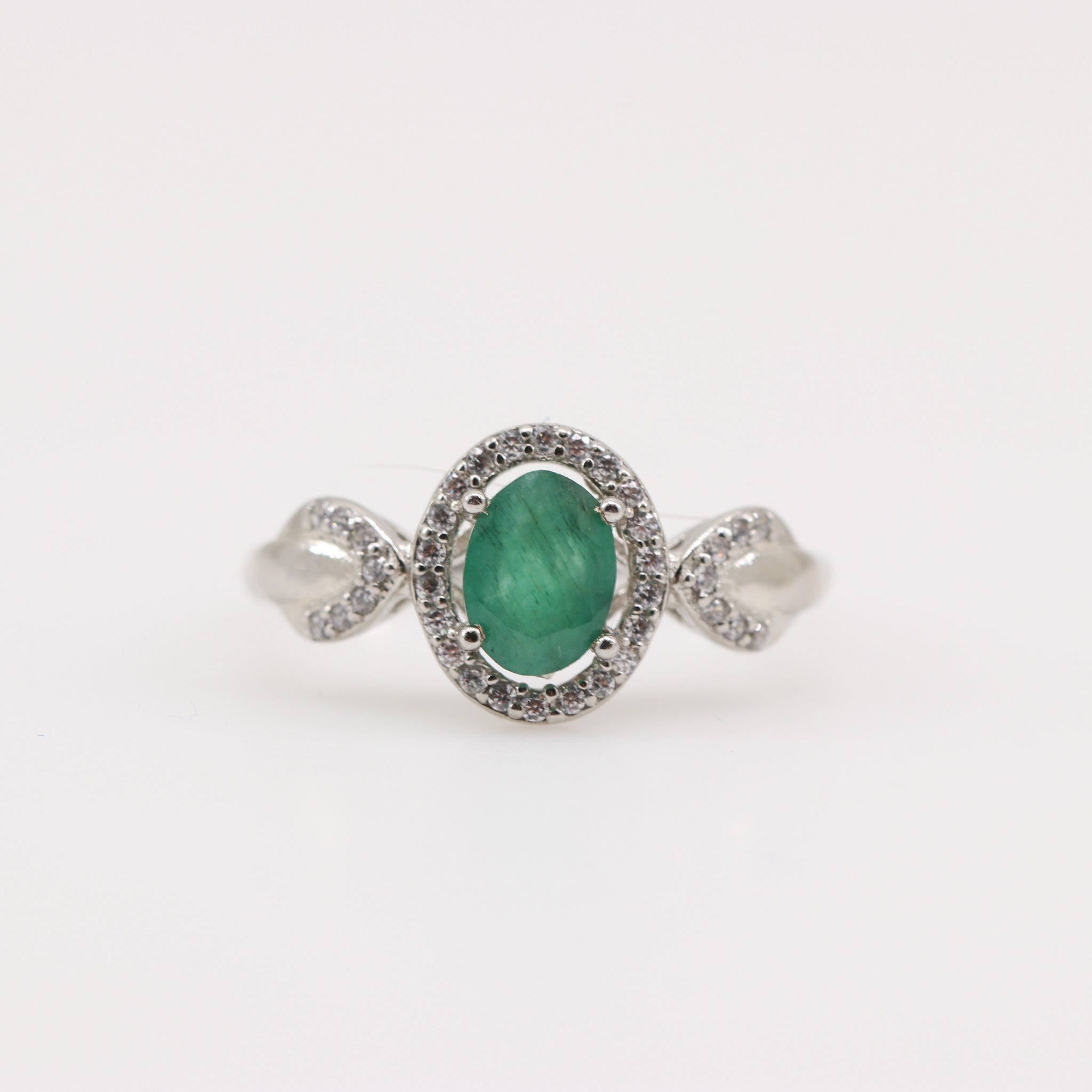 Anillo de esmeralda y cubic zirconia - Anillos