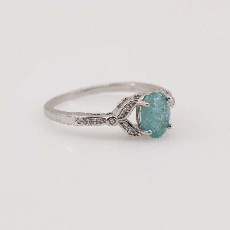 Anillo de esmeralda y cubic zirconia - Anillos