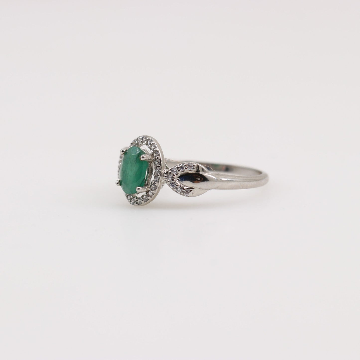 Anillo de esmeralda y cubic zirconia - Anillos