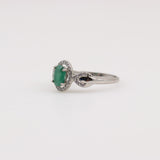 Anillo de esmeralda y cubic zirconia - Anillos