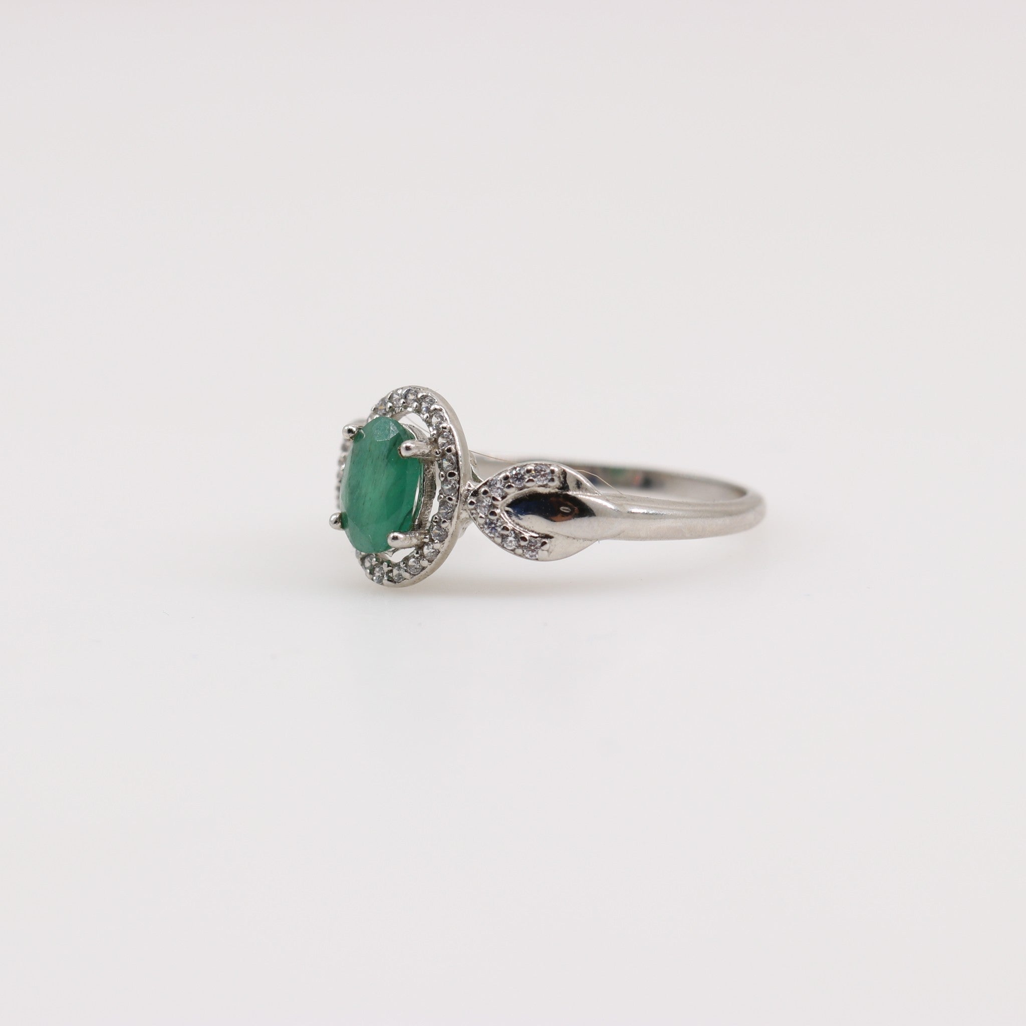Anillo de esmeralda y cubic zirconia - Anillos