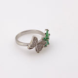 Anillo de esmeralda y cubic zirconia - Anillos