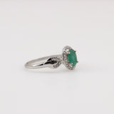 Anillo de esmeralda y cubic zirconia - Anillos