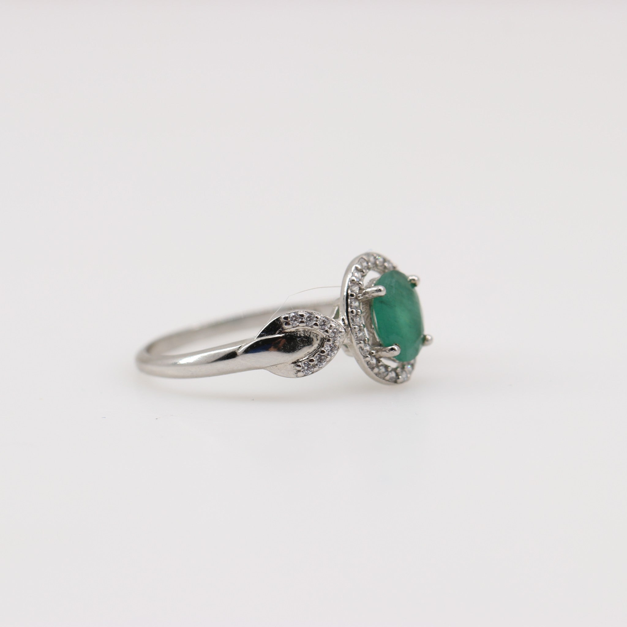 Anillo de esmeralda y cubic zirconia - Anillos
