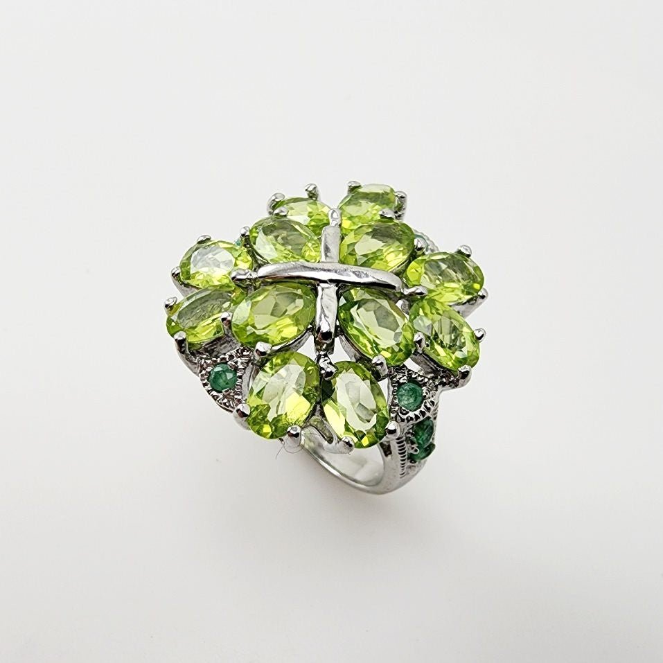 Anillo de Esmeralda y Peridoto - Anillos
