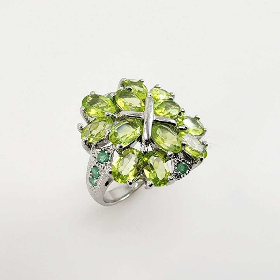 Anillo de Esmeralda y Peridoto - Anillos