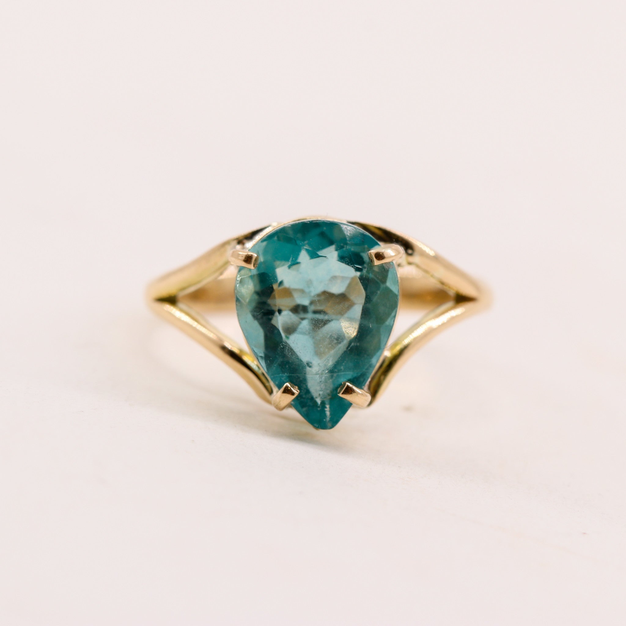Anillo de Fluorita en oro 18 - Anillos