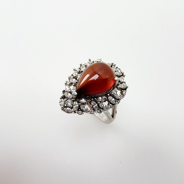 Anillo de Granate naranja Hessonite - Anillos