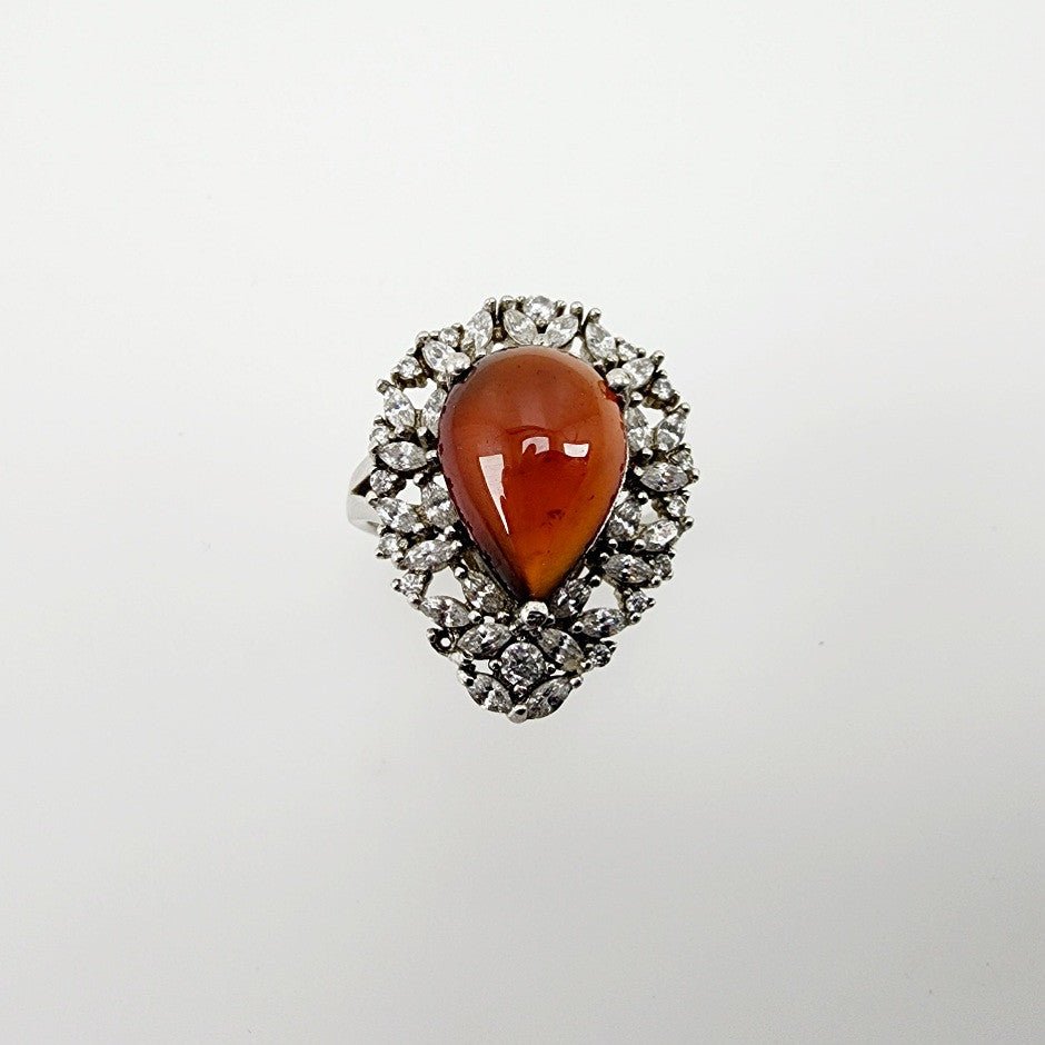 Anillo de Granate naranja Hessonite - Anillos