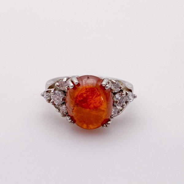 Anillo de Granate naranja Hessonite - Anillos