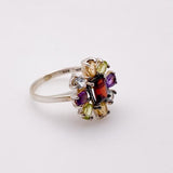 Anillo de Granate, Peridoto, Topacio, Citrino y Amatista - Anillos