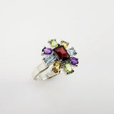 Anillo de Granate, Peridoto, Topacio, Citrino y Amatista - Anillos