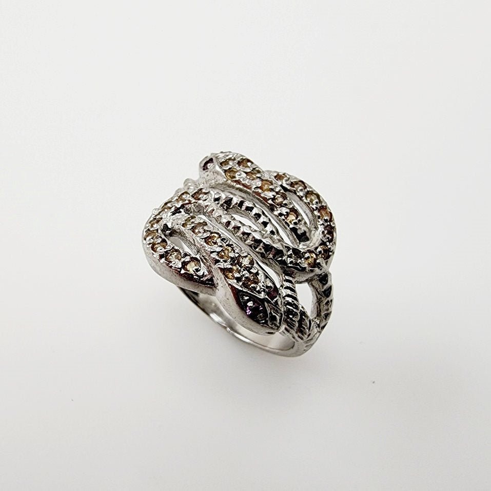Anillo de Granate Rodolita y Zafiro - Anillos