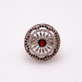 Anillo de Granate y cubic zirconia - Anillos
