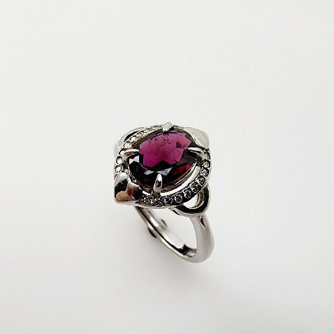 Anillo de Granate y cubic zirconia - Anillos