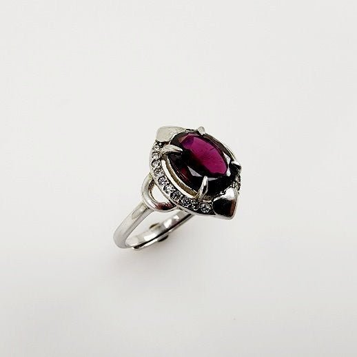 Anillo de Granate y cubic zirconia - Anillos