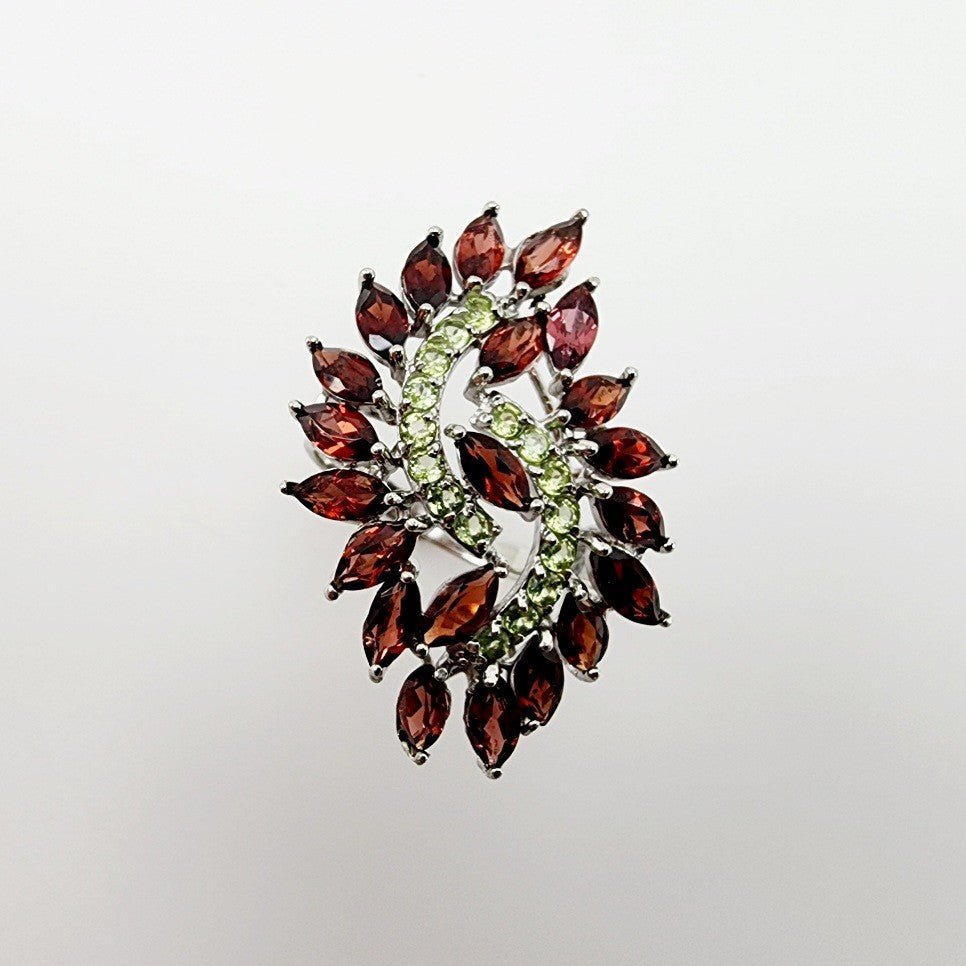 Anillo de Granate y Peridoto - Anillos