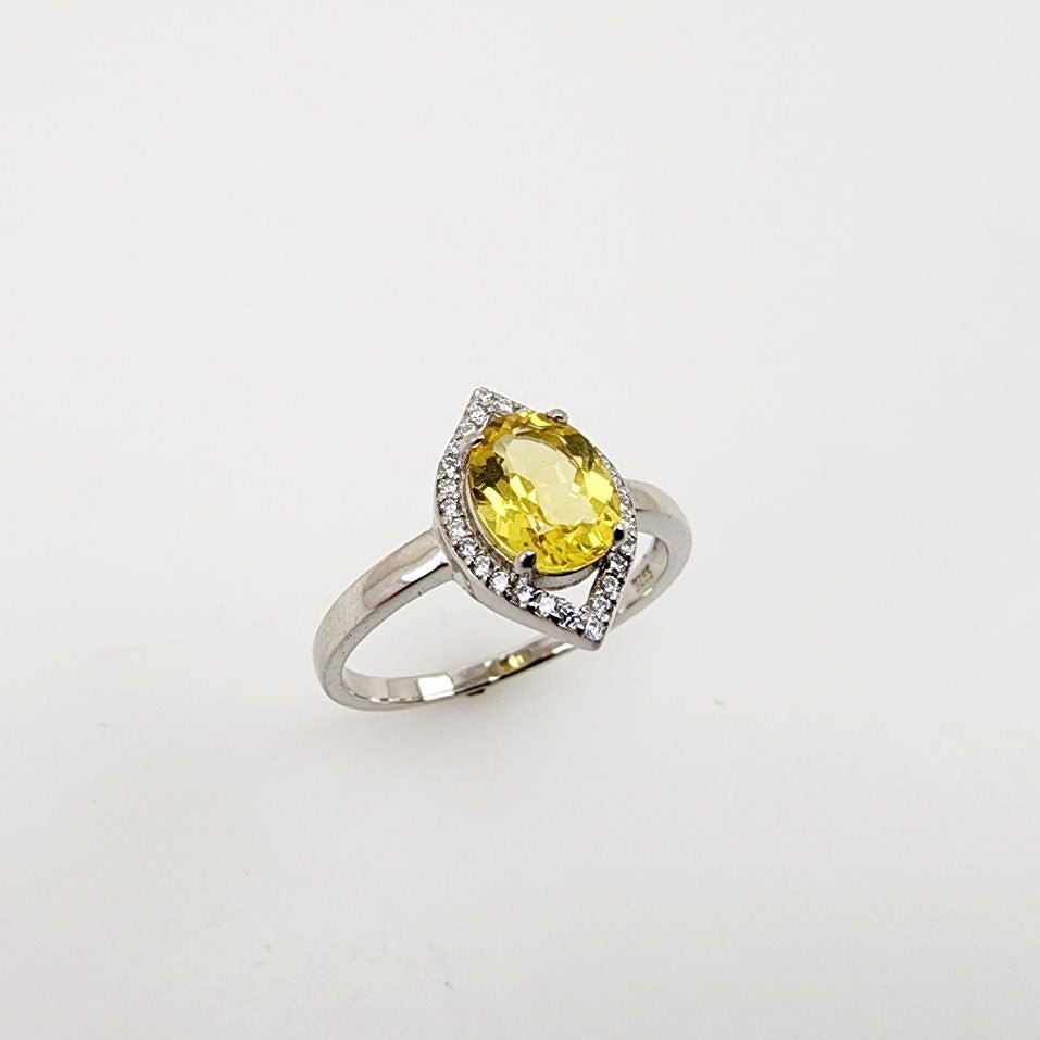 Anillo de Heliodoro y cubic zirconia - Anillos
