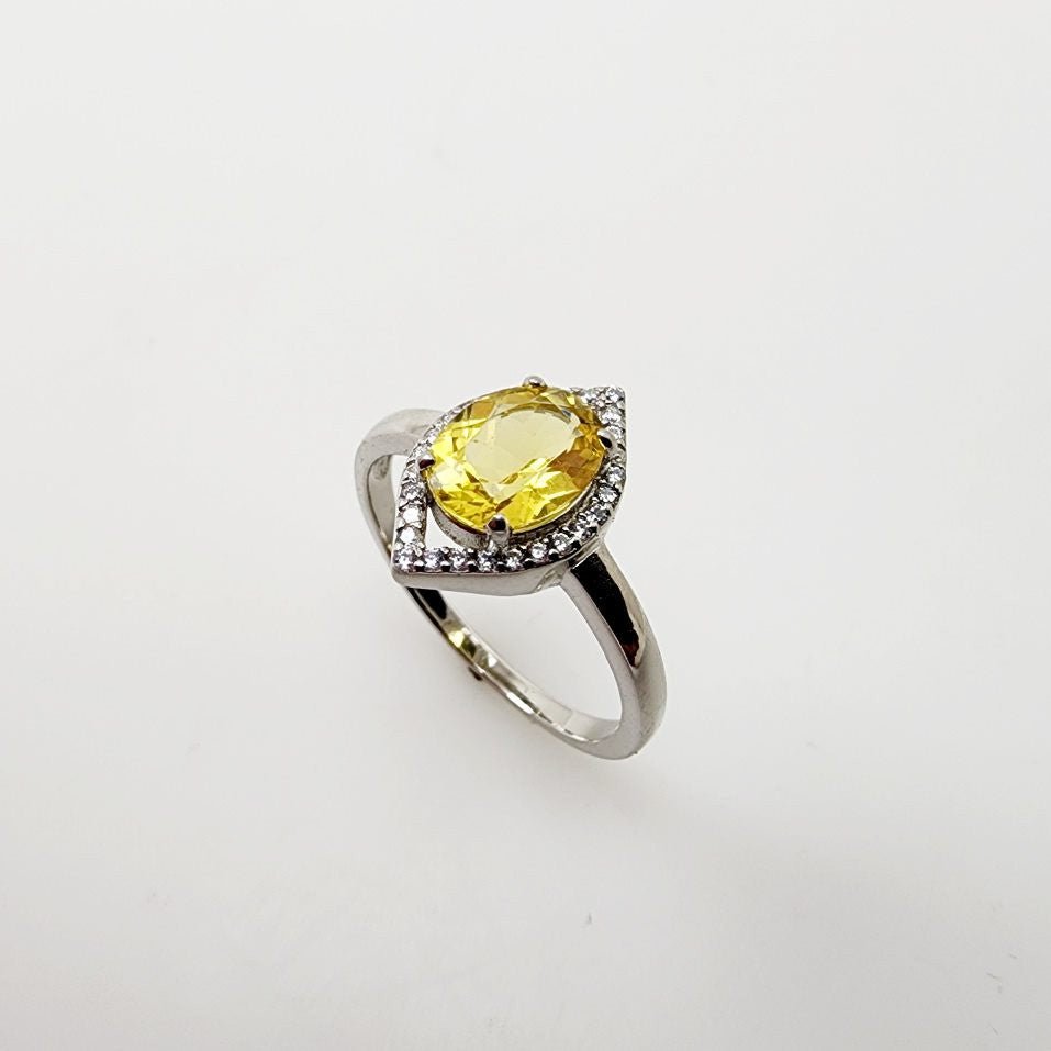 Anillo de Heliodoro y cubic zirconia - Anillos