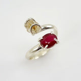 Anillo de Herkimer y Rubí - Anillos
