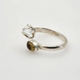Anillo de Herkimer y turmalina - Anillos