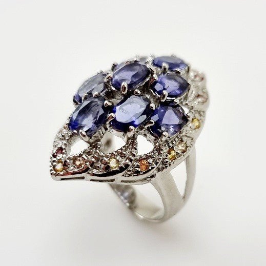 Anillo de Iolita y Zafiros - Anillos