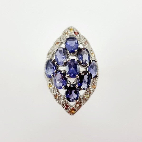 Anillo de Iolita y Zafiros - Anillos