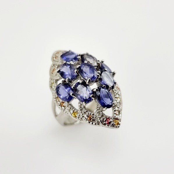 Anillo de Iolita y Zafiros - Anillos