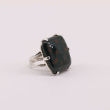 Anillo de Jaspe Sanguíneo (Heliotropo) - Anillos