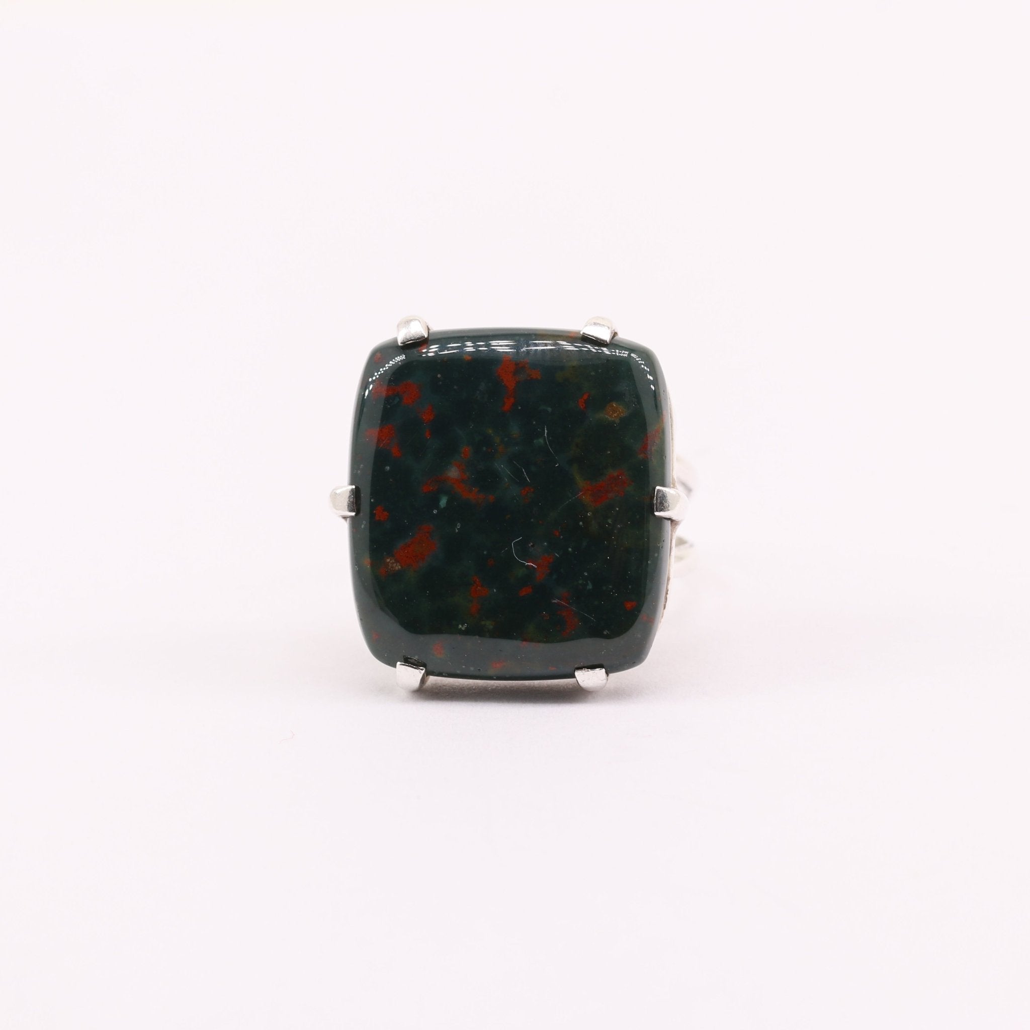 Anillo de Jaspe Sanguíneo (Heliotropo) - Anillos