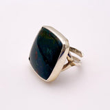 Anillo de Jaspe Sanguíneo (Heliotropo) - Anillos