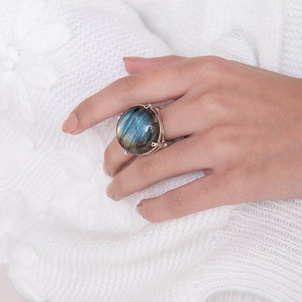 Anillo de Labradorita azul - Anillos