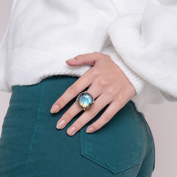 Anillo de Labradorita azul - Anillos