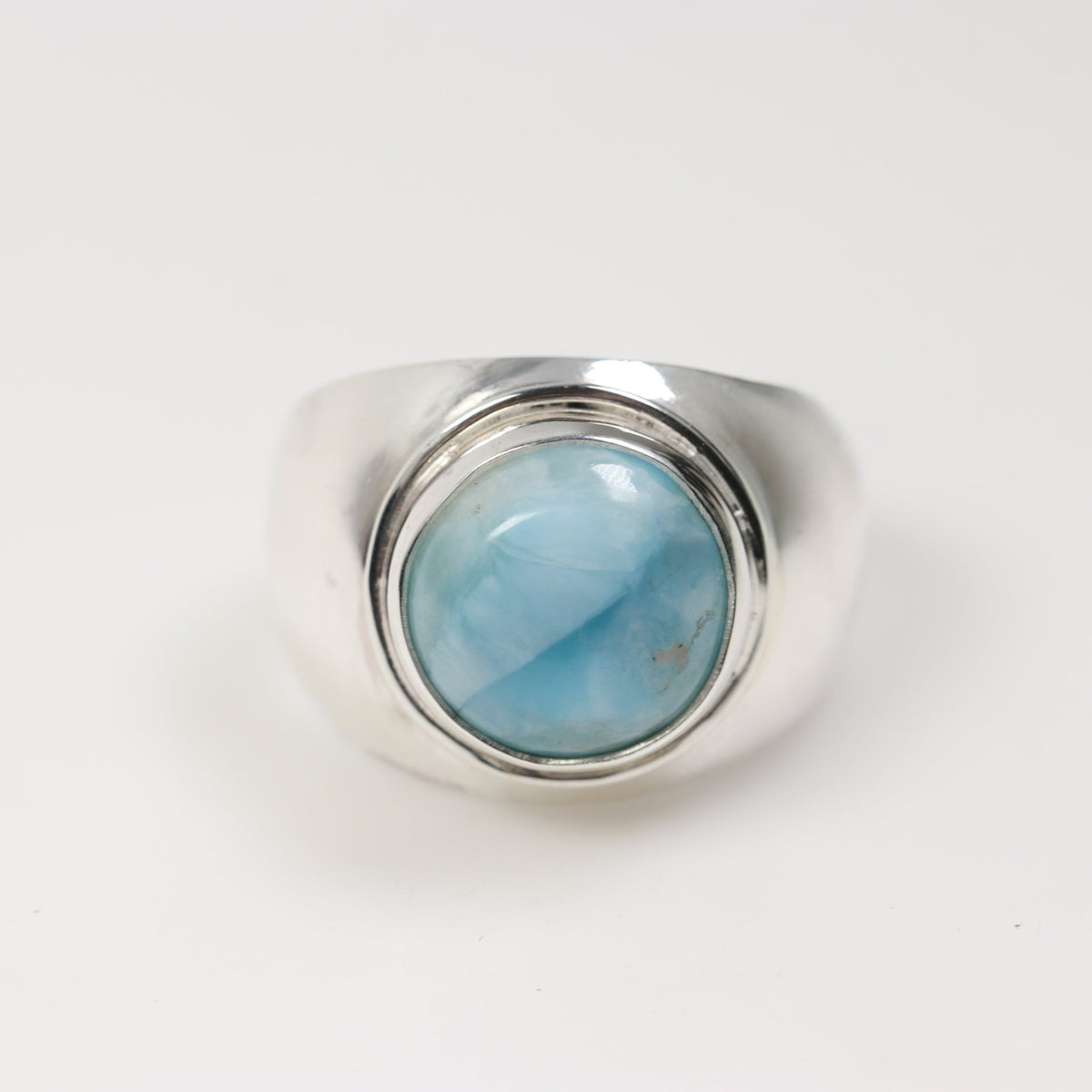 Anillo de Larimar en Plata 950 | Rocas & Cristales - Joyería de autor