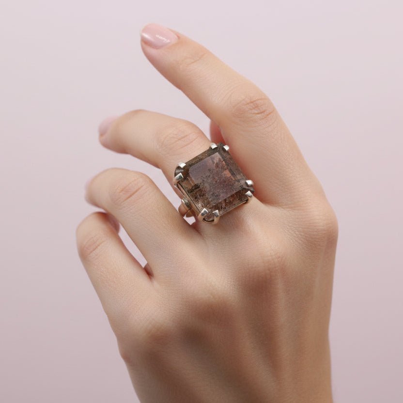 Anillo de Lodolito o cuarzo musgoso - Anillos