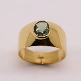 Anillo de Moldavita en oro 18K - Anillos