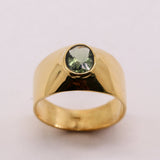 Anillo de Moldavita en oro 18K - Anillos
