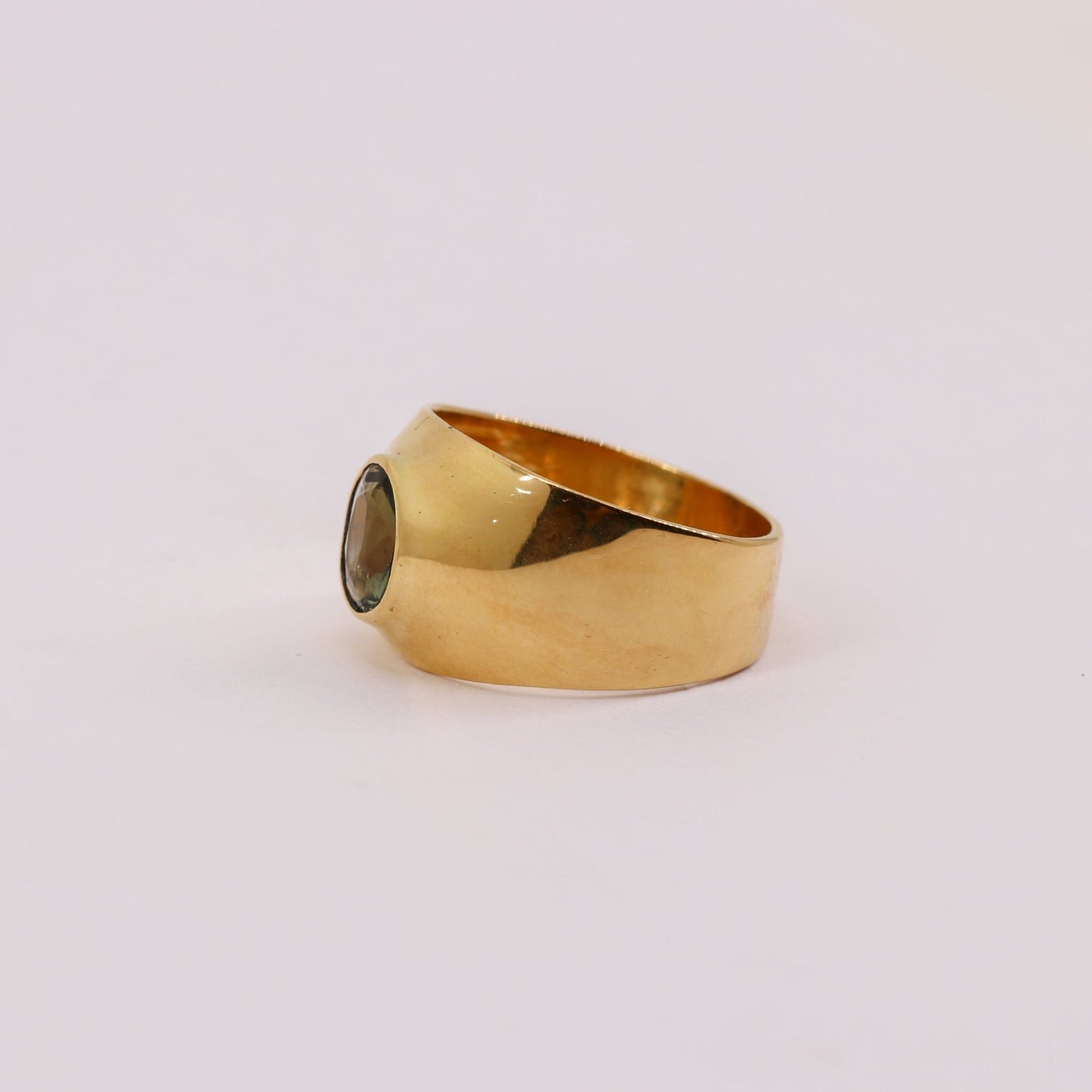 Anillo de Moldavita en oro 18K - Anillos