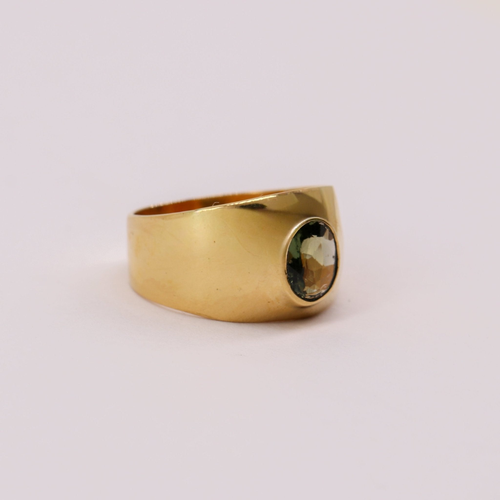Anillo de Moldavita en oro 18K - Anillos